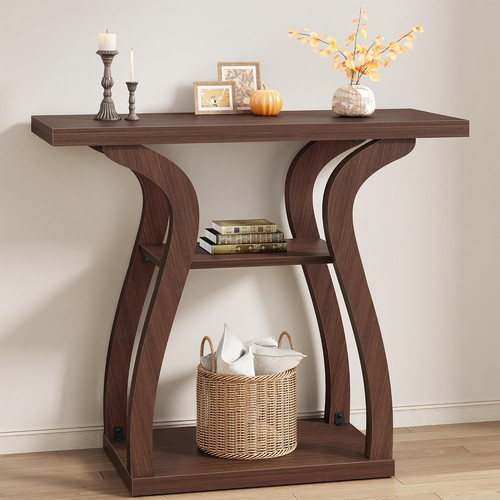 Rustic tier walnut - 3-tier, console