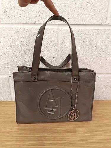 Armani jeans grey patent - armani,