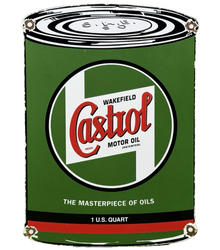 Vintage castrol motor oil can - motor,