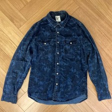 H&M denim shirt with floral design