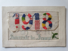 WW1 Silk Postcard: Souvenir De