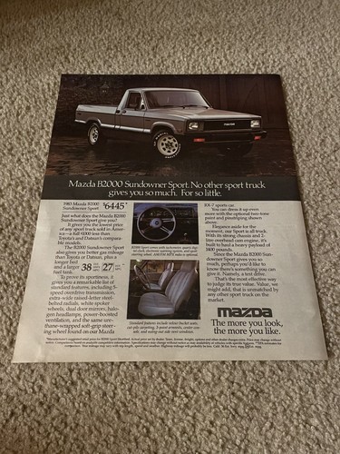 Vintage 1983 mazda - 1983, b2000