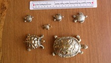 Vintage Brass Turtle Tortoise Terrapin Pin Trinket Box & Other Related Ornaments
