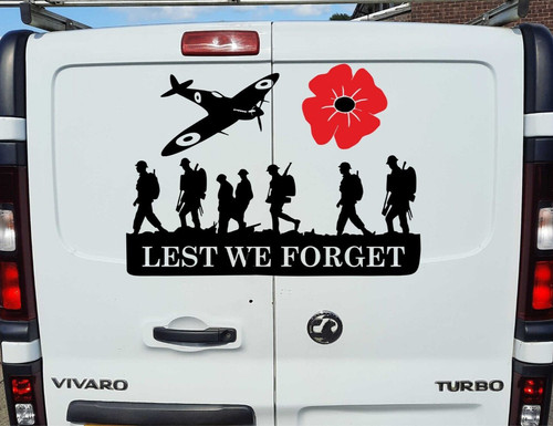 Lest forget car sticker - forget,