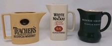 3 Scotch Whisky Water Jugs.  Teachers, Whyte & Mackay, Charles Kinloch. Brewery