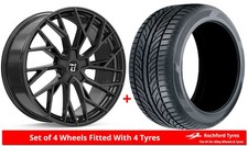 Alloy Wheels & Tyres 20" Wolfrace 71 Voodoo Black For Infiniti FX30d 10-13