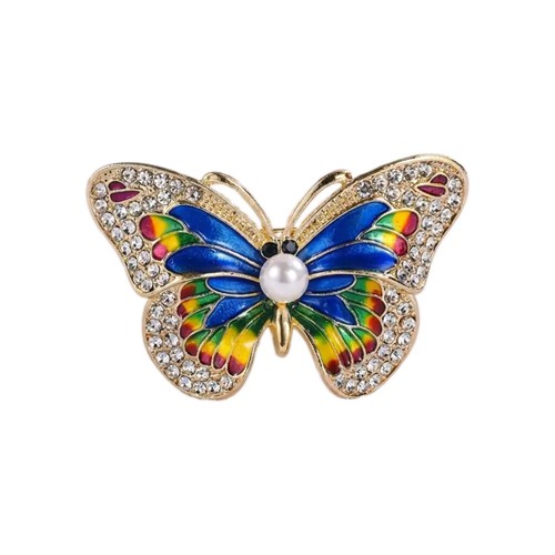 Rainbow enamel butterfly - rainbow,