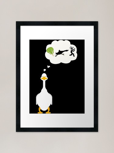 Funny goose lettuce and - goose,