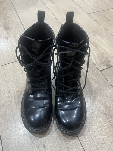 Black patent lace - patent, lace-up