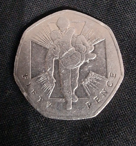 50p coins rare soldier - 50p,