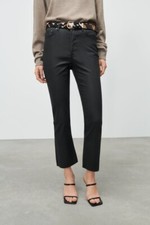 Zara Black Coated Jeans Button