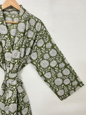 Olive Floral Block Print