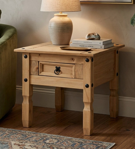 Corona lamp table drawer - table,