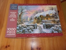 CHURCH LANE WINTER COTTAGE -  D DAVISON  1000 PIECE WH SMITH JIGSAW PUZZLE 2021