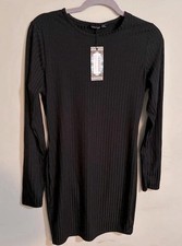 Boohoo Women's Black Jumbo Rib