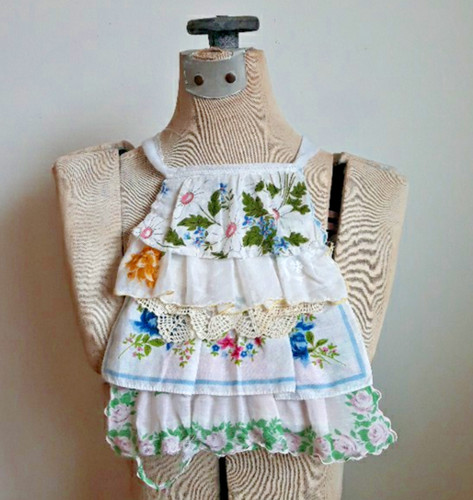 Handmade jabot vintage floral - handmade,