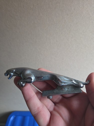 Vintage chrome jaguar car - vintage,