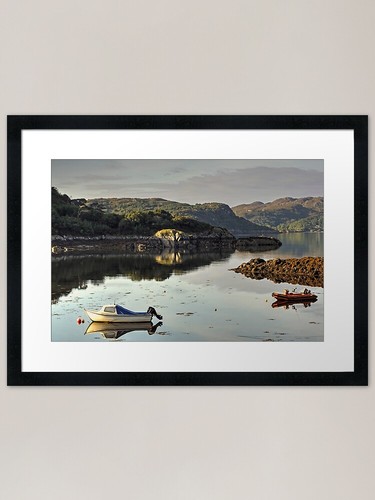 Gairloch morning framed art - framed,
