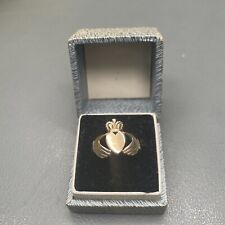 Vintage C.L & S 9ct Gold Claddagh Ring (UK Size - N) (2.62g) Birmingham 1985