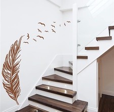Large Feather Art Vinyl Wall