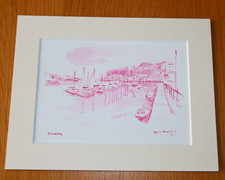 David Kearney  watercolour/pen Porthmadog (5x7"/7"x9mount)