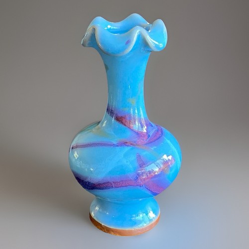 Flambe jun kiln pedestal - pedestal, vase