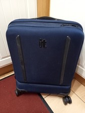 Blue IT Pull Along 4 Wheeled Small Cabin Suitcase/Luggage 56x40x28cm
