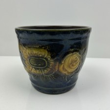 West German Plant Pot Planter Scheurich Keramik 887-12 Sunflowers Vintage