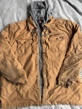 Wrangler Workwear Fleece Full Zip Jacket Size XL (46-48) Used Cotton Hooded