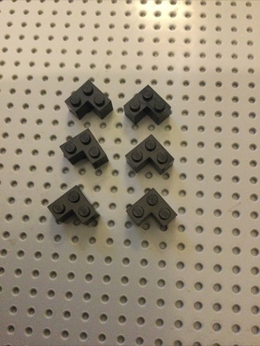Lego brick 2x2 - corner, black