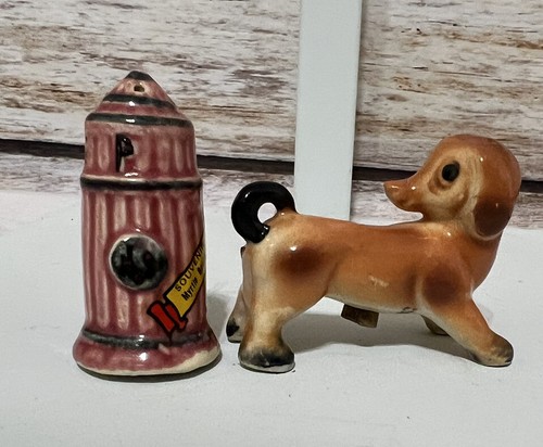 Vintage ceramic dog fire - dog,