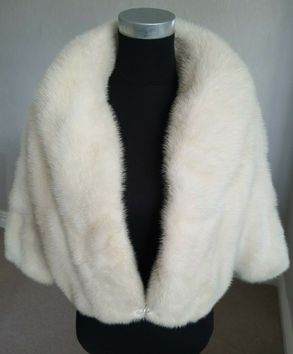 White mink bolero - mink,