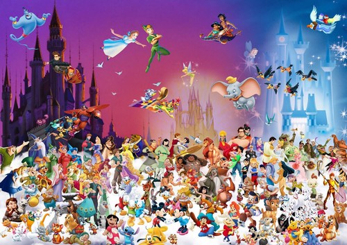 Disney all characters canvas - disney,