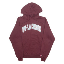 CHAMPION University Of Wisconsin La Crosse Mens Maroon Hoodie USA S