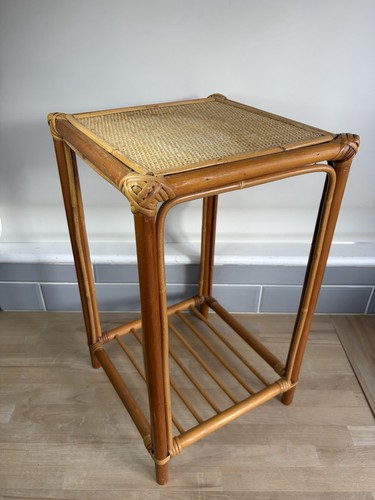 Vintage bamboo console - bamboo, side