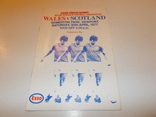 Wales  v  Scotland  1977   Schools International played at Newport County