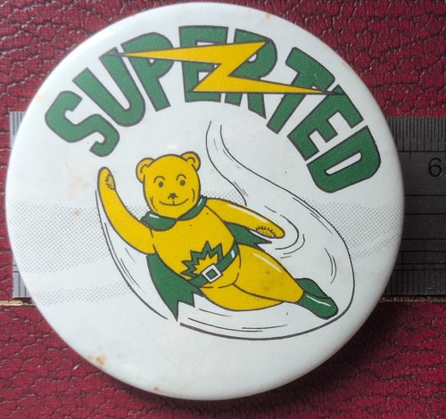 Vintage pin badge superted - vintage,
