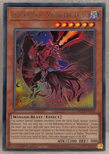 Blackwing zonda - yu-gi-oh!,