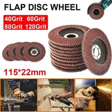 (10) 115mm Angle Grinder Flap Discs 40 60 80 120 Grit Grinding Sanding Wheel New