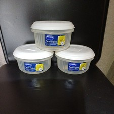 3 x ADDIS SEAL TIGHT 500ML ROUND FOODSAVER.  #SRP £8 each#