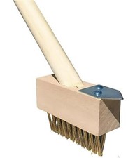 2 in1 BLOCK PAVING WEED WIRE BRUSH STEEL HOOK PATIO PAVING SCRAPER