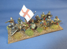 28mm  12 WARS OF ROSES CROSSBOWMEN WARGAMES FOUNDRY  ON SCENIC BASES SET 01