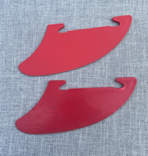 Two red fin skegs - , for