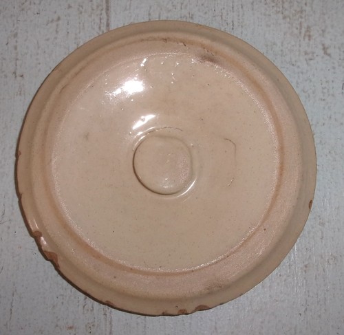 Vintage stoneware crock lid - 6",