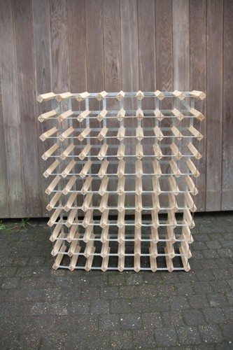 Bottle wooden metal wine - 80,