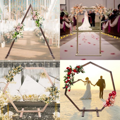 Polygonal wooden wedding arch - polygonal,