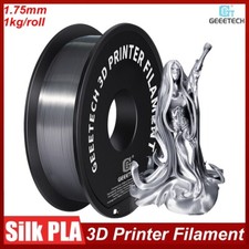 1kg Geeetech Silk PLA 3D Printer Filament 1.75mm Shiny Silk Silver Glossy Finish