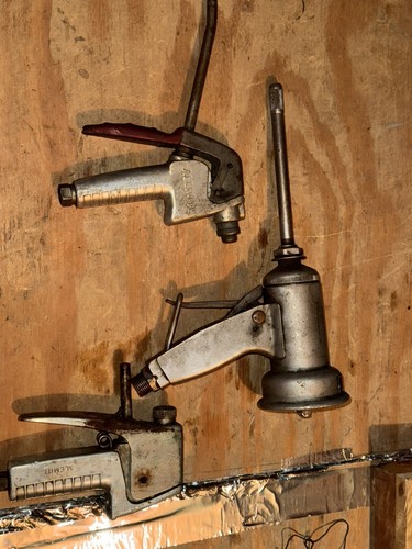 Lot alemite oil meter and - lot, of