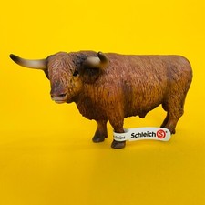 Schleich Retired Scottish Highland Toy Model Bull 13658 New With Tag! RARE
