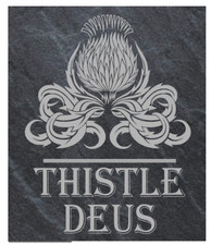  Personalised Scottish Thistle design Slate Door Gate Plaque name plate Sign 